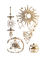 Metallic temporary tattoo sheet