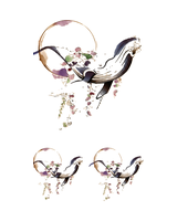 Butterfly and nature temporary tattoo sheet