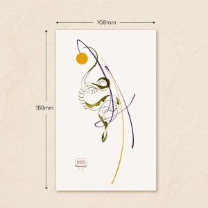 Full sheet of minimal botanical temporary tattoo designs