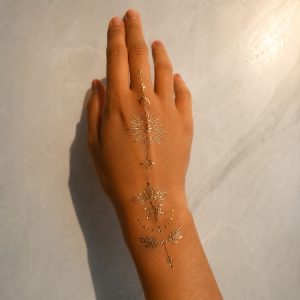 Printed temporary tattoo application and ingredient instruction card