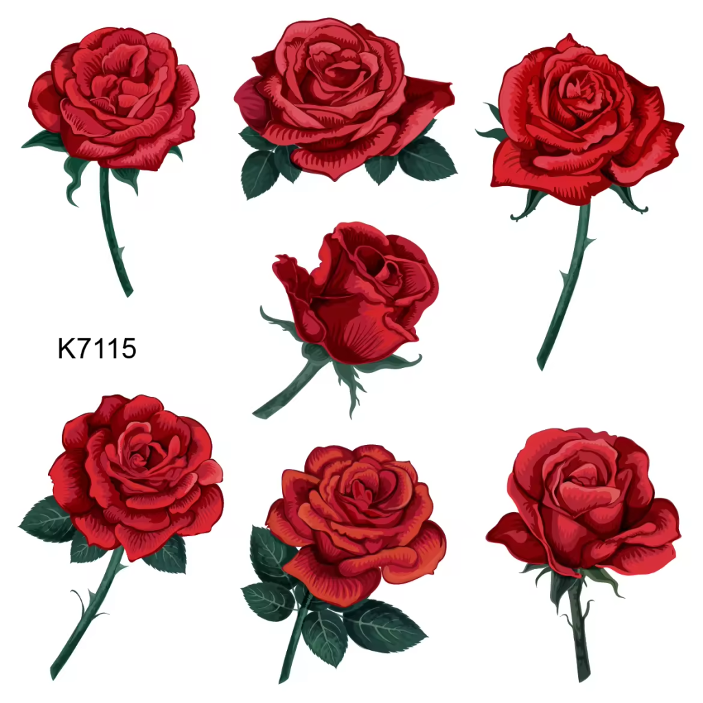 K7115 temporary tattoo sheet from the Nature Lines collection